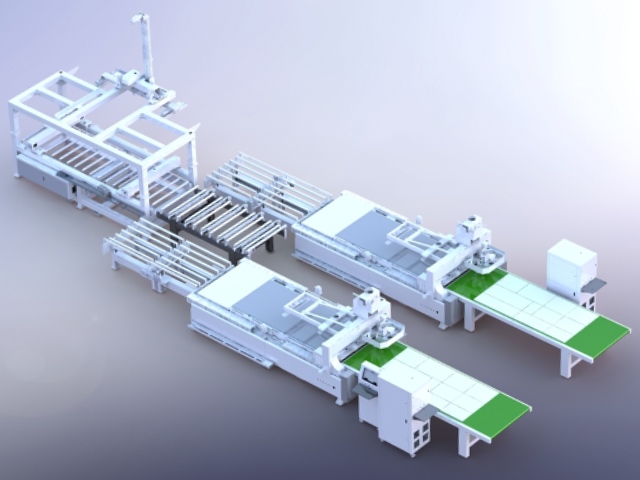 M12(1+2) Fertigungslinie für kundenspezifische Möbel mit Portalkranverladung